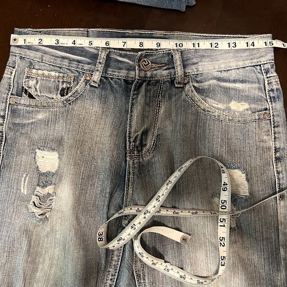 Men’s CJ Black Denim Boot Distressed Jeans Size 30x32 (GOOD) - Picture 7 of 9